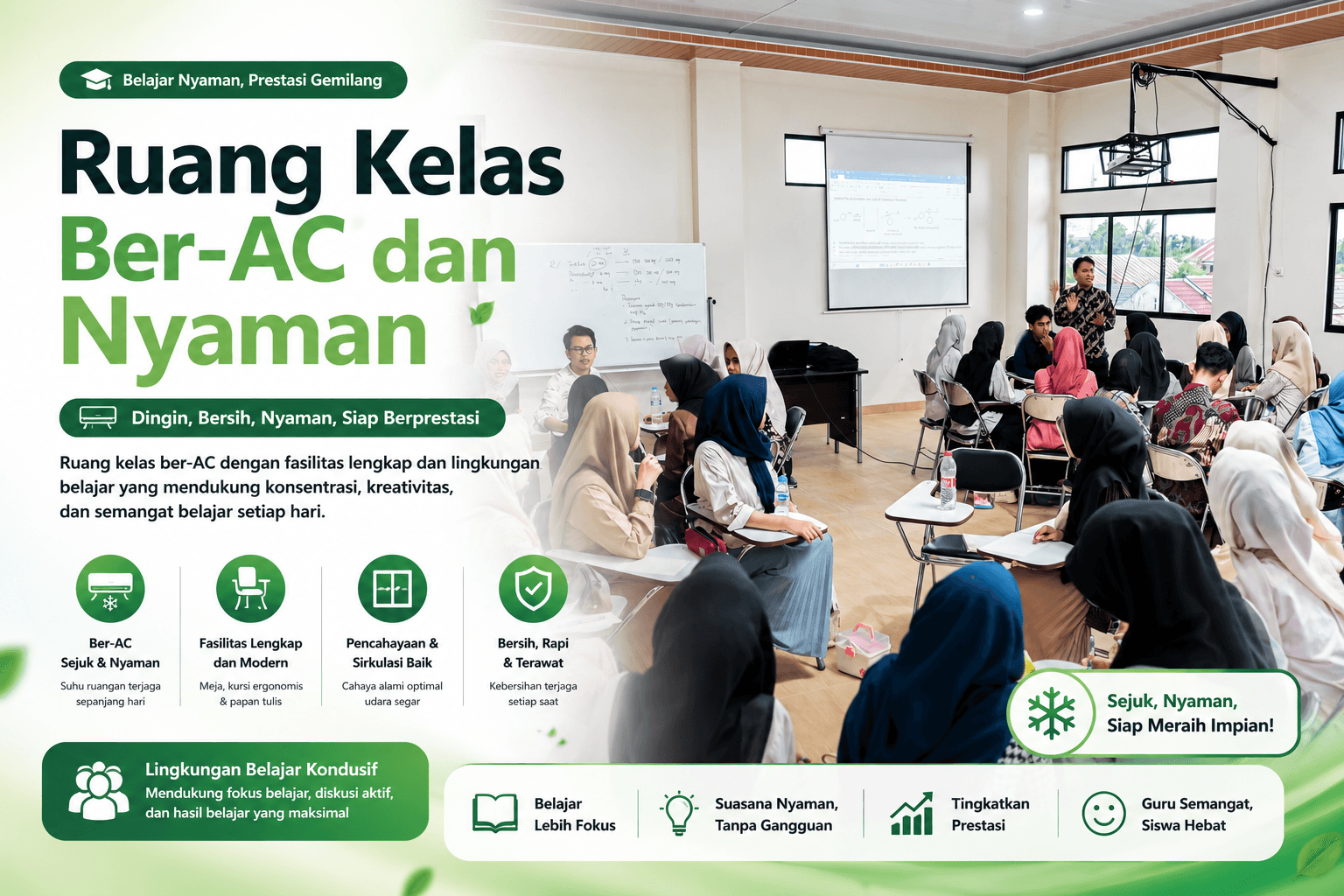 Air-Conditioned & Smart Multimedia Classrooms