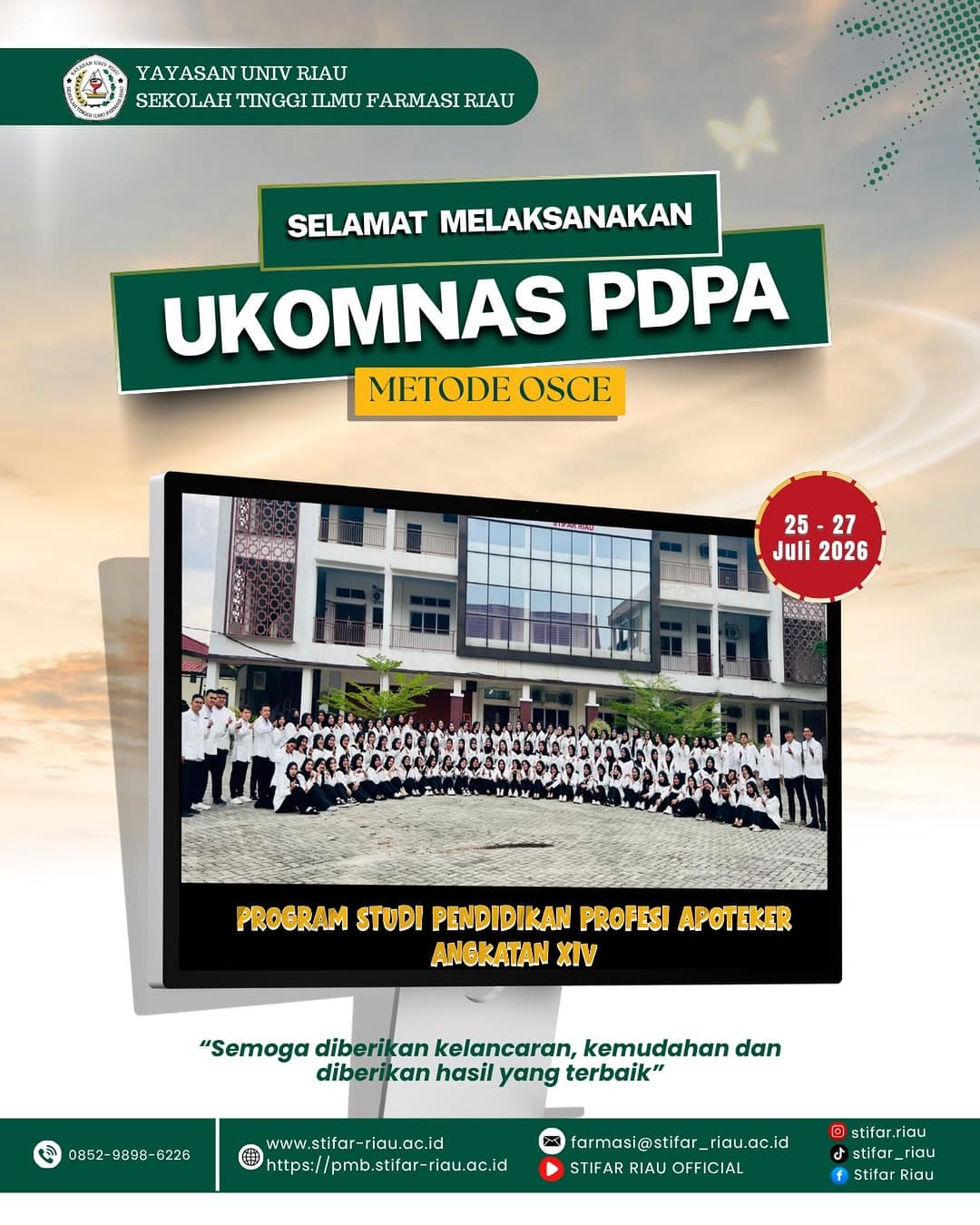 Selamat melaksanakan UKOMNAS PDPA Metode OSCE