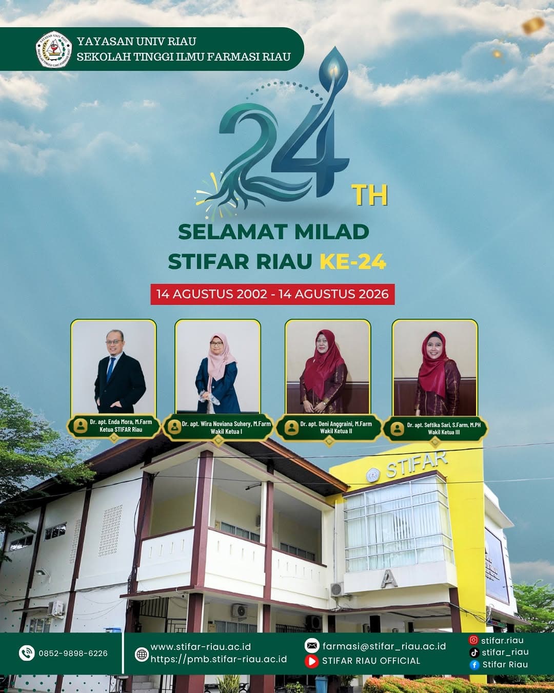 SELAMAT MILAD KE-24 STIFAR RIAU 🎉 24 tahun bukan sekadar angka, tetapi perjalanan panjang…
