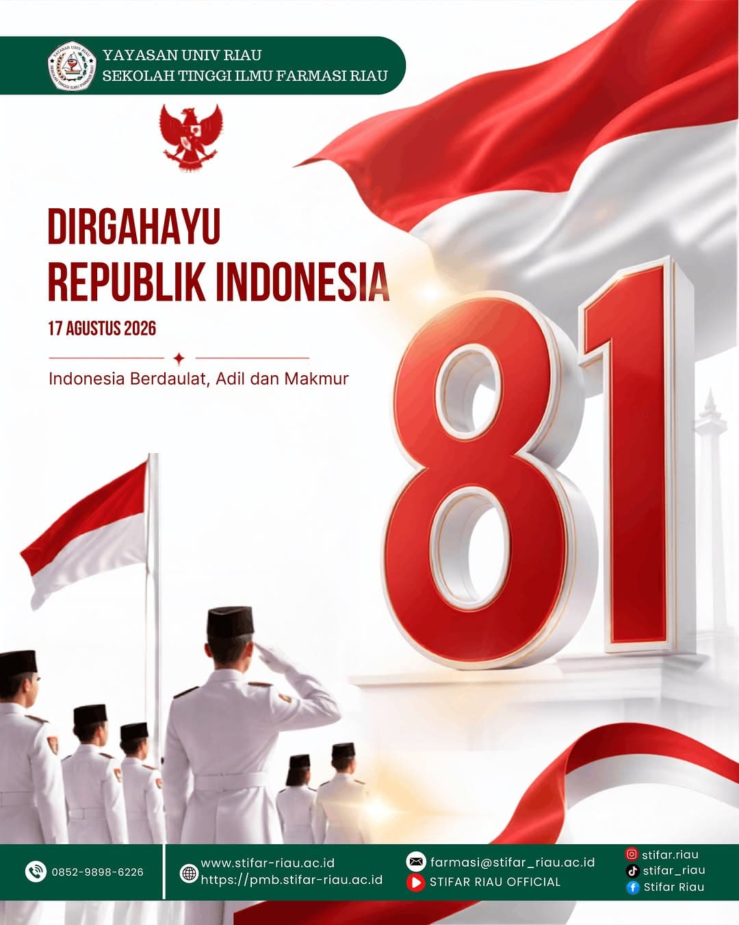 🇮🇩 DIRGAHAYU REPUBLIK INDONESIA KE-81 🇮🇩 Mari jadikan momentum kemerdekaan sebagai pen…