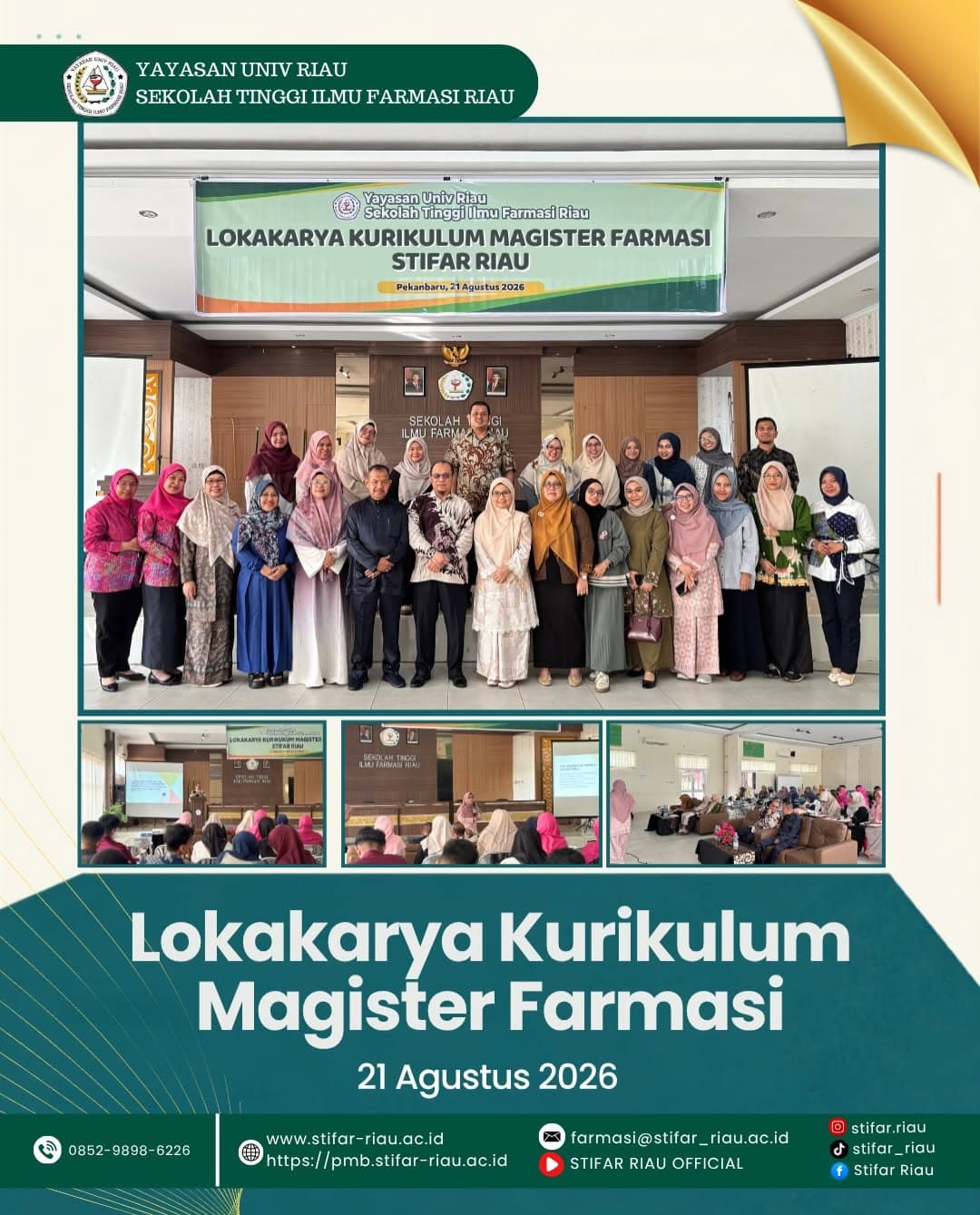 📚 Lokakarya Kurikulum Magister Farmasi STIFAR Riau Sebagai bagian dari upaya pengembangan…
