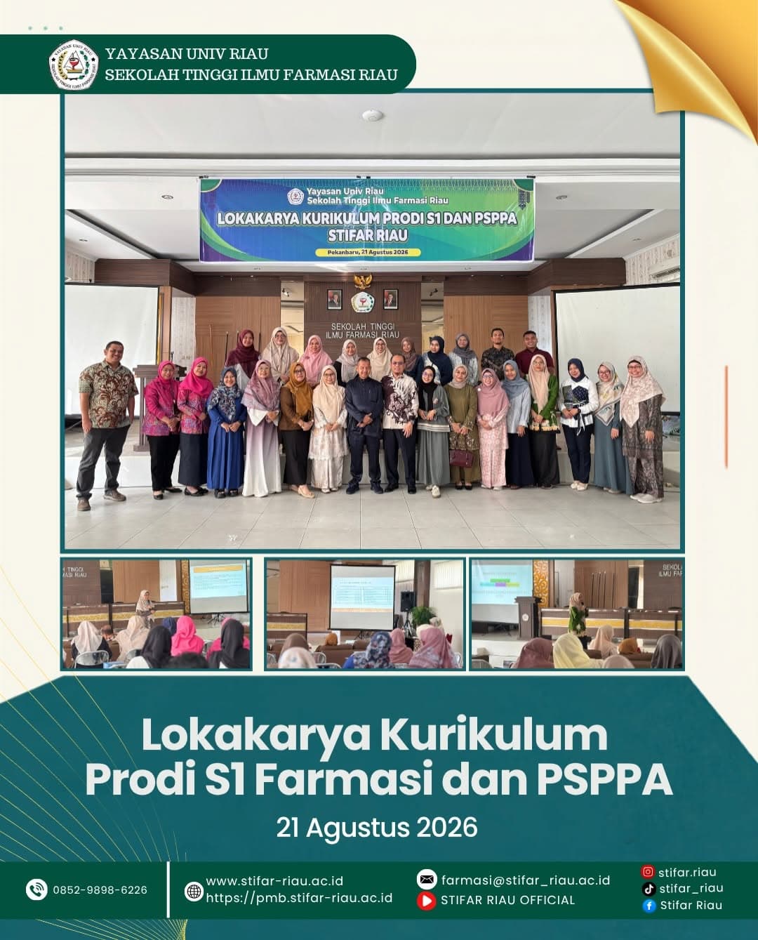 [LOKAKARYA KURIKULUM PRODI S1 FARMASI & PSPPA] Pengembangan pendidikan tidak pernah berhen…