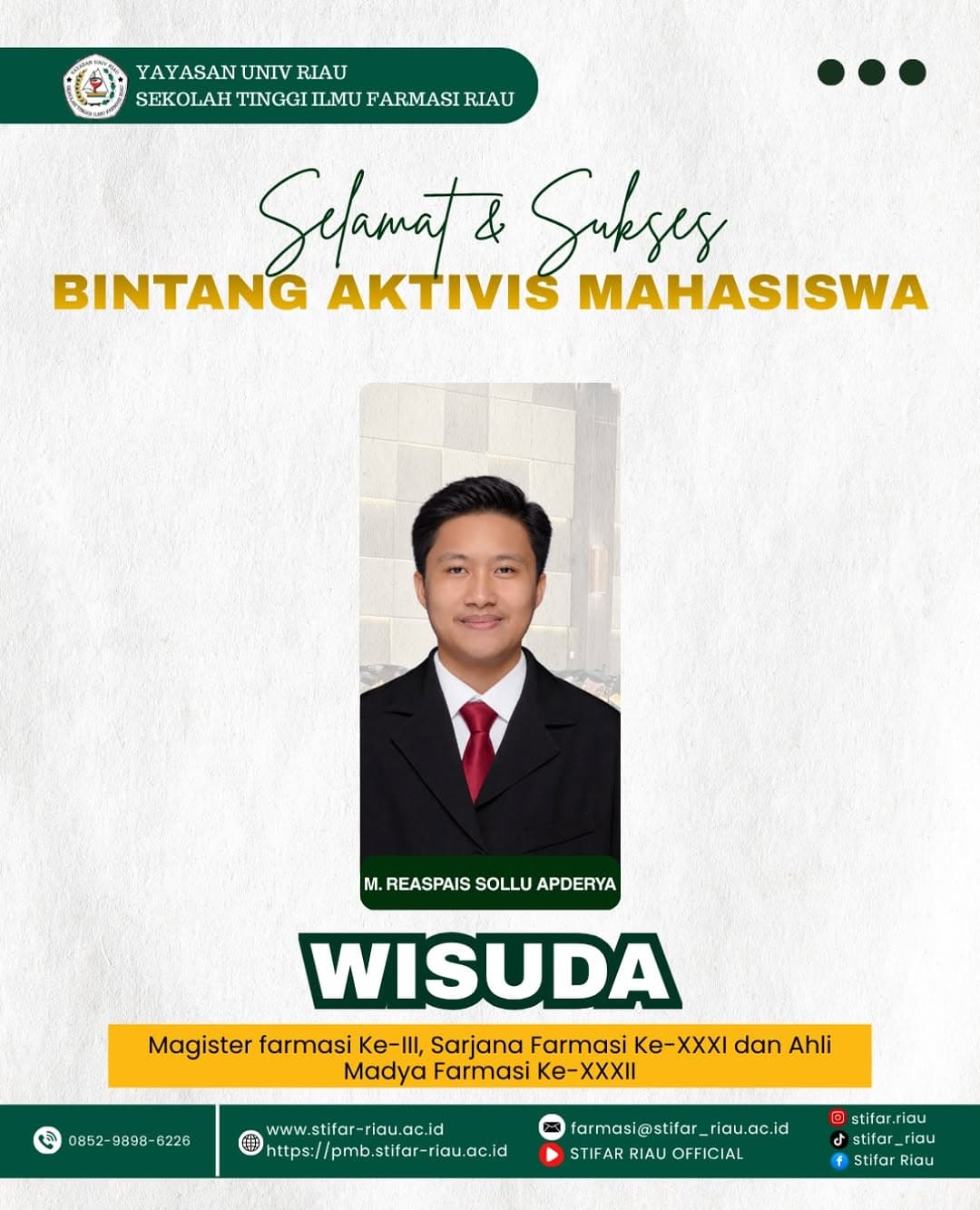 [SELAMAT DAN SUKSES] Menjadi mahasiswa bukan hanya tentang meraih prestasi akademik, tetap…