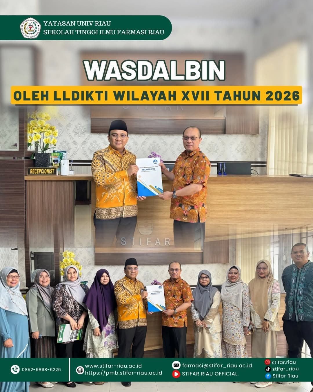 [WASDALBIN OLEH LLDIKTI XVII] Sekolah Tinggi Ilmu Farmasi Riau mengikuti kegiatan Pengawas…