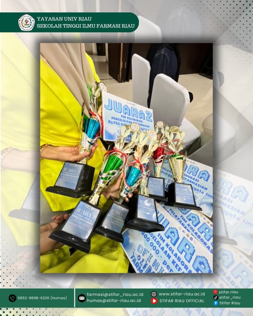 TIM STIFAR Riau berhasil membawa pulang berbagai penghargaan bergengsi. Pada ajang Olimpiade Farmasi Indonesia (OFI) XII 2025 yang diselenggarakan oleh Fakultas Farmasi Universitas Andalas