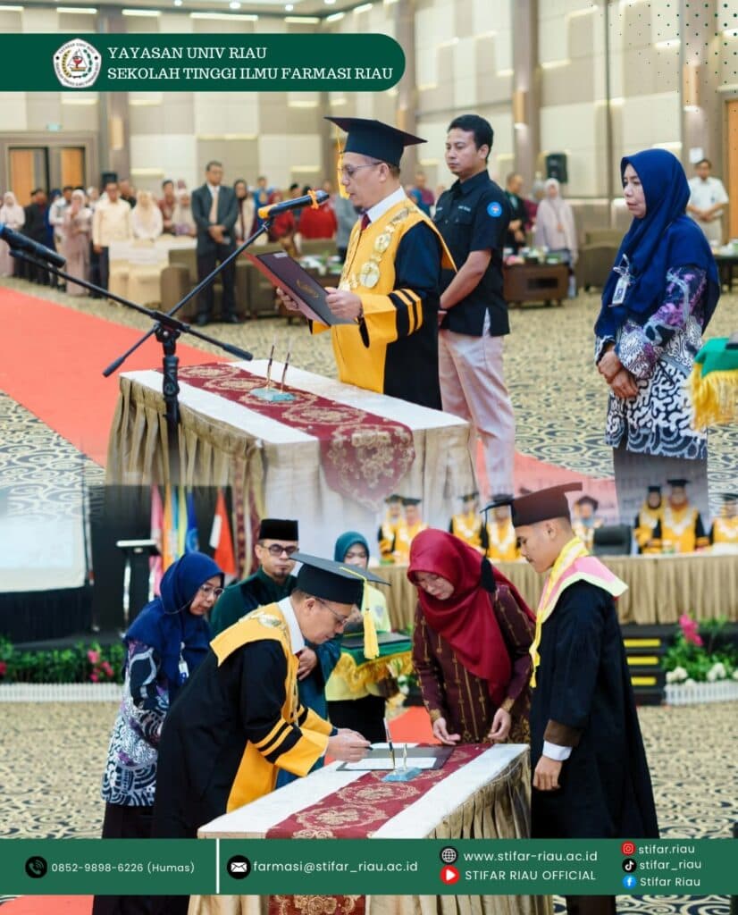 STIFAR Riau kembali melahirkan lulusan-lulusan terbaik melalui Wisuda Magister Farmasi Ke-II, Sarjana Farmasi Ke-XXX, dan Diploma Tiga Farmasi Ke-XXXI