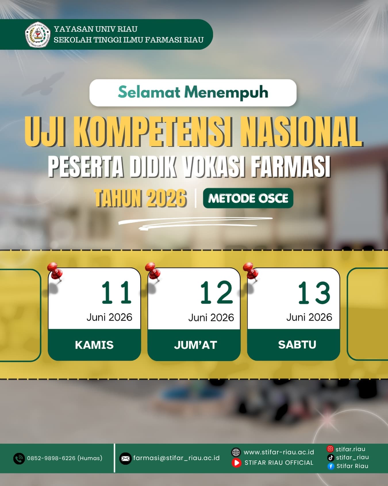 SELAMAT MENEMPUH UJI KOMPETENSI NASIONAL PESERTA DIDIK VOKASI FARMASI 2026 | METODE OSCE ✨