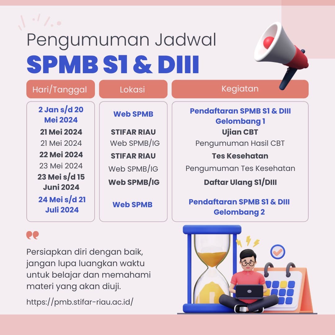 Pengumuman Jadwal SPMB S1 & DIII