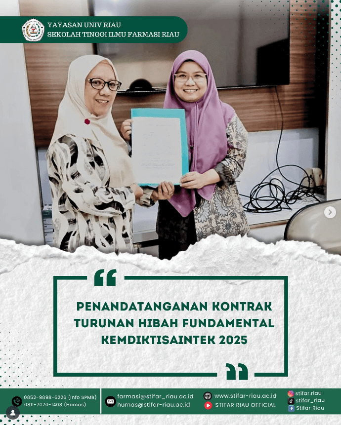 PENANDATANGANAN KONTRAK TURUNAN HIBAH FUNDAMENTAL KEMDIKTISAINTEK