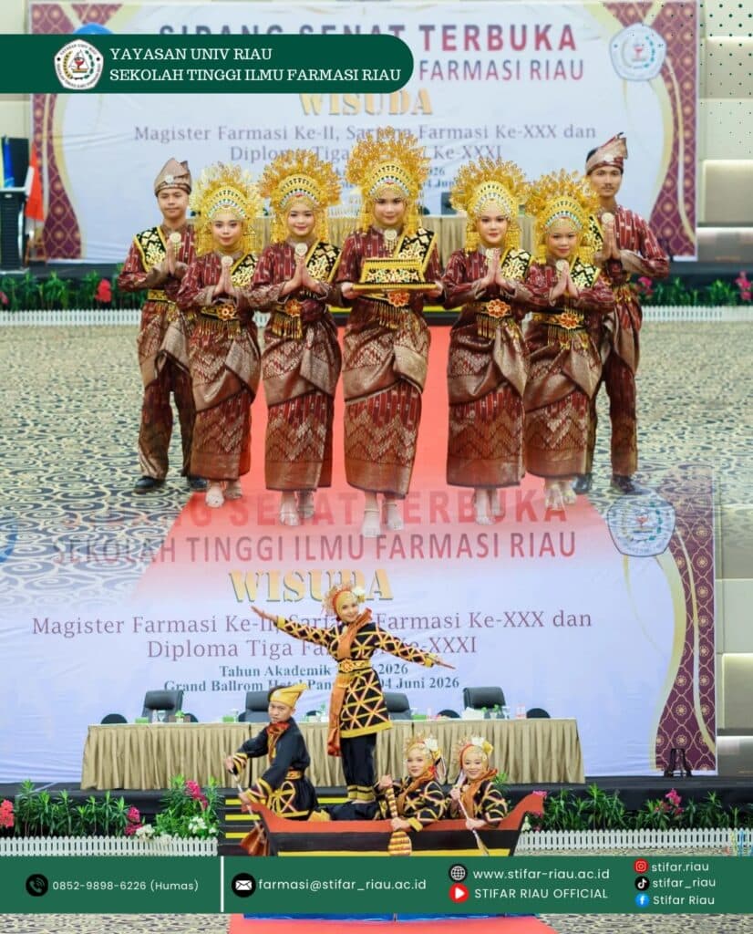 STIFAR Riau kembali melahirkan lulusan-lulusan terbaik melalui Wisuda Magister Farmasi Ke-II, Sarjana Farmasi Ke-XXX, dan Diploma Tiga Farmasi Ke-XXXI