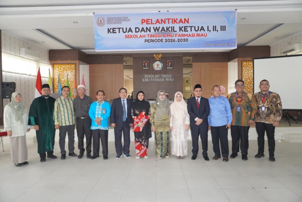 Selamat dan sukses atas pelantikan Ketua dan Wakil Ketua I, II, dan III Sekolah Tinggi Ilmu Farmasi Riau Periode 2026–2030.