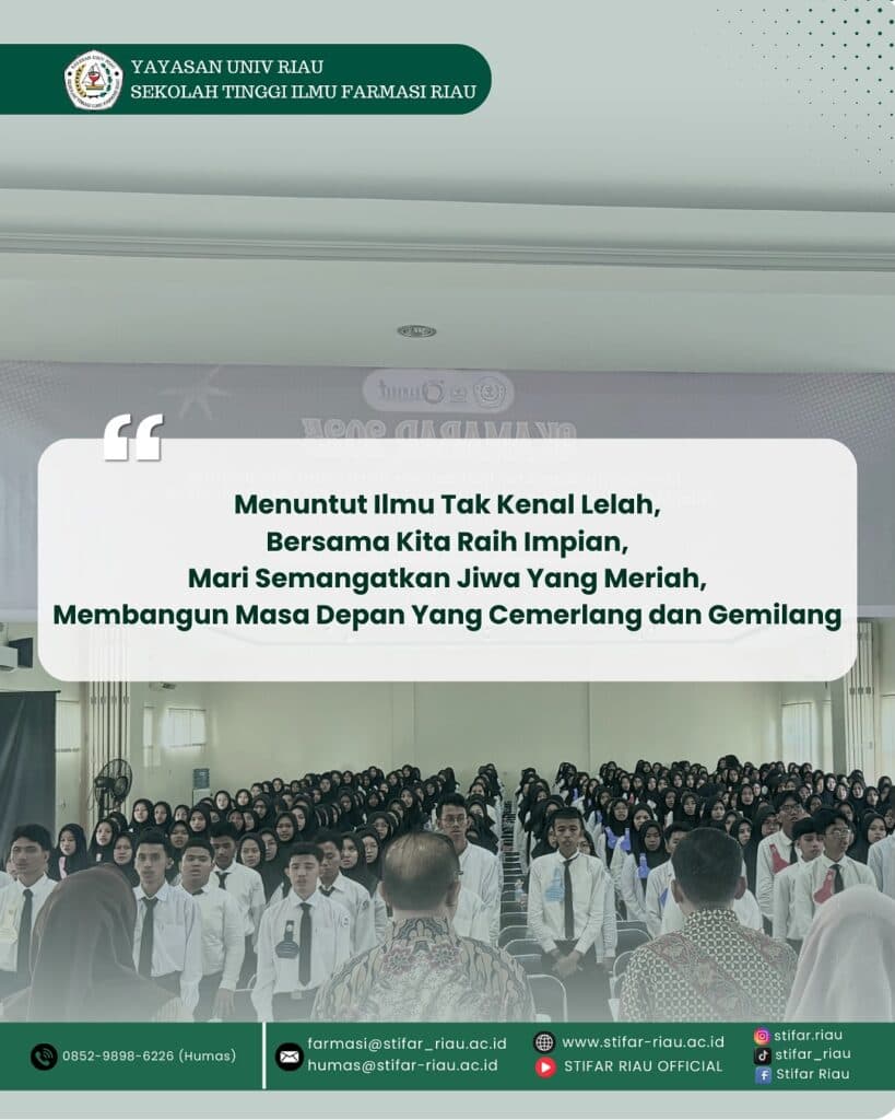Selamat datang para Mahasiswa Baru STIFAR Riau Tahun Ajaran 2025/2026