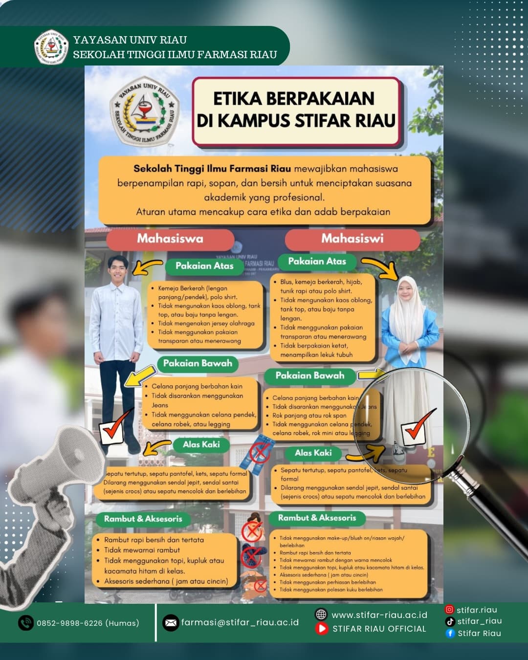 Etika berpakaian di lingkungan STIFAR Riau