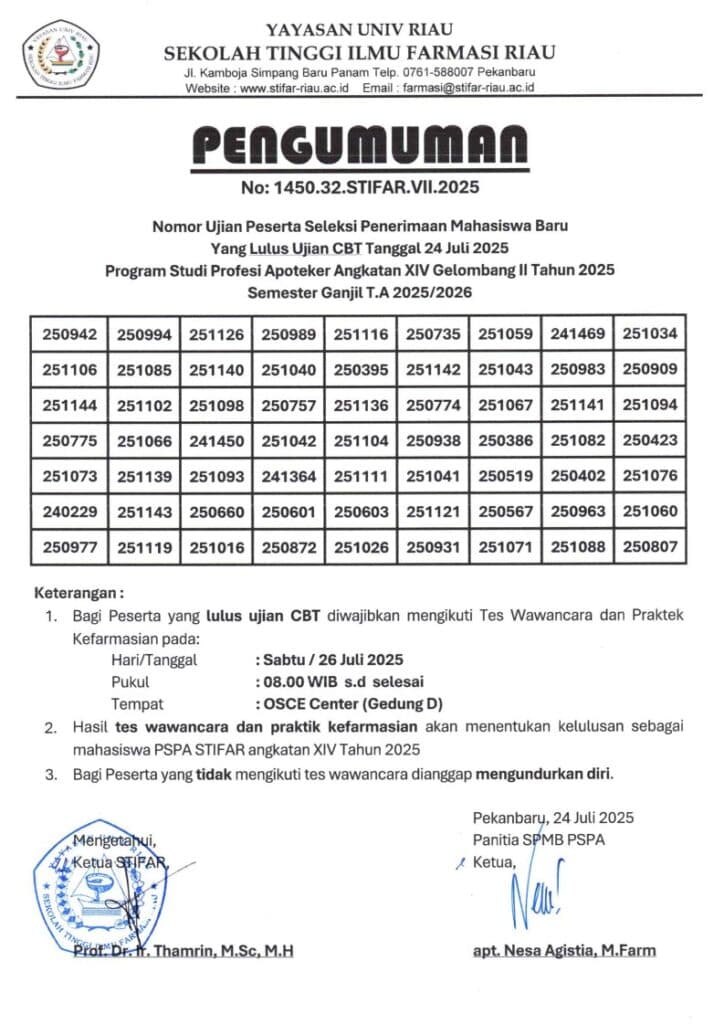 Pengumuman PMB PSPA Angkatan XIV Gelombang II Tahun 2025