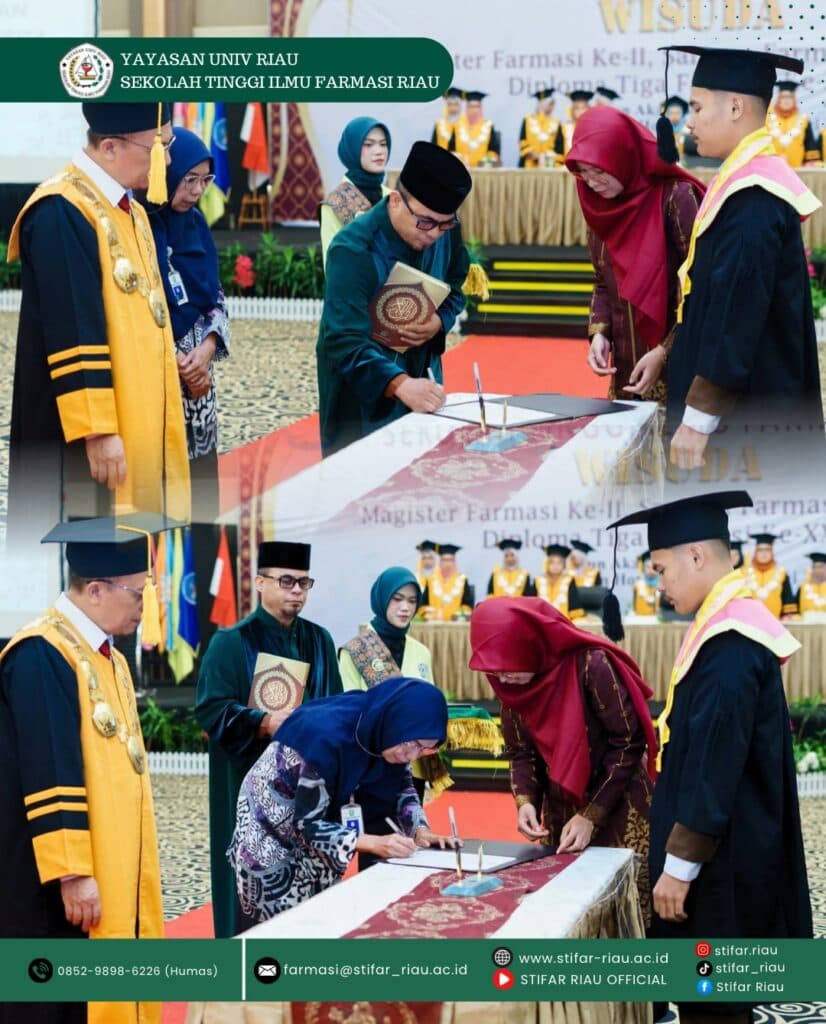 STIFAR Riau kembali melahirkan lulusan-lulusan terbaik melalui Wisuda Magister Farmasi Ke-II, Sarjana Farmasi Ke-XXX, dan Diploma Tiga Farmasi Ke-XXXI