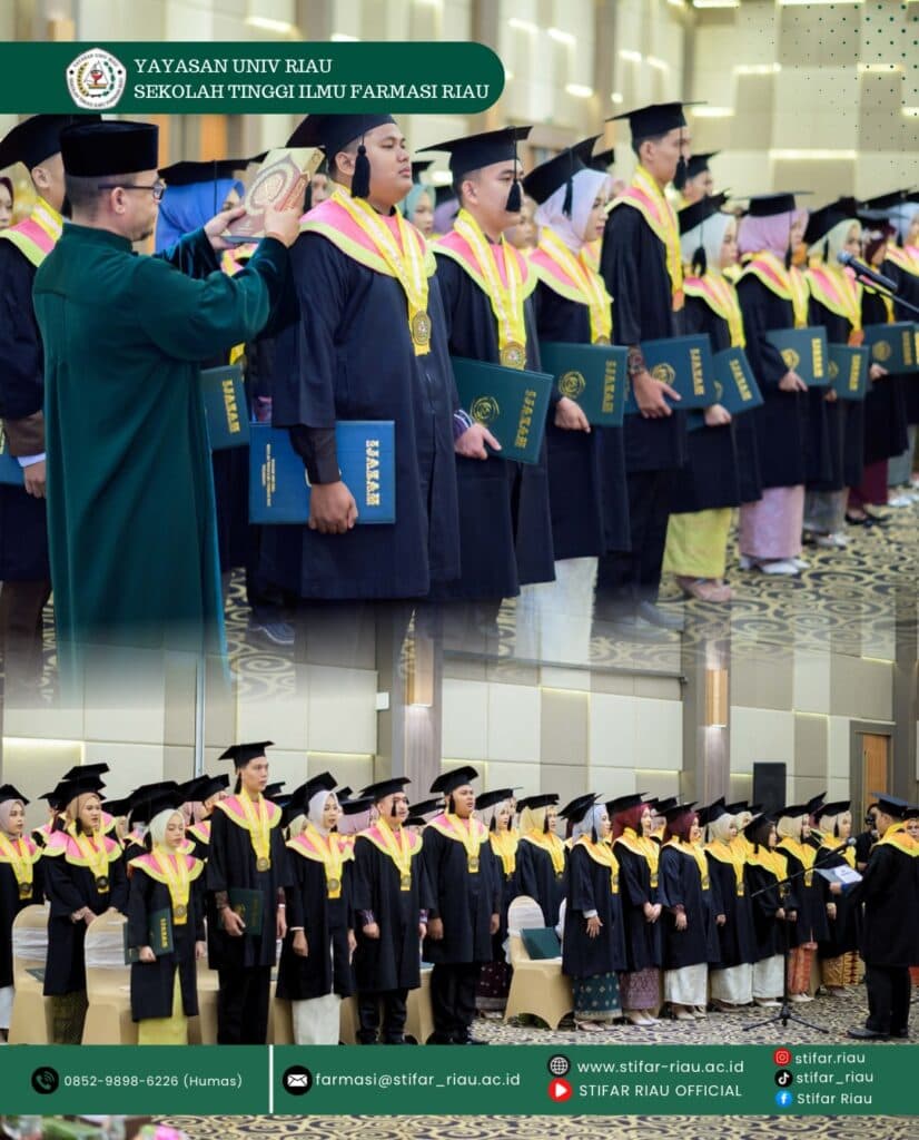 STIFAR Riau kembali melahirkan lulusan-lulusan terbaik melalui Wisuda Magister Farmasi Ke-II, Sarjana Farmasi Ke-XXX, dan Diploma Tiga Farmasi Ke-XXXI