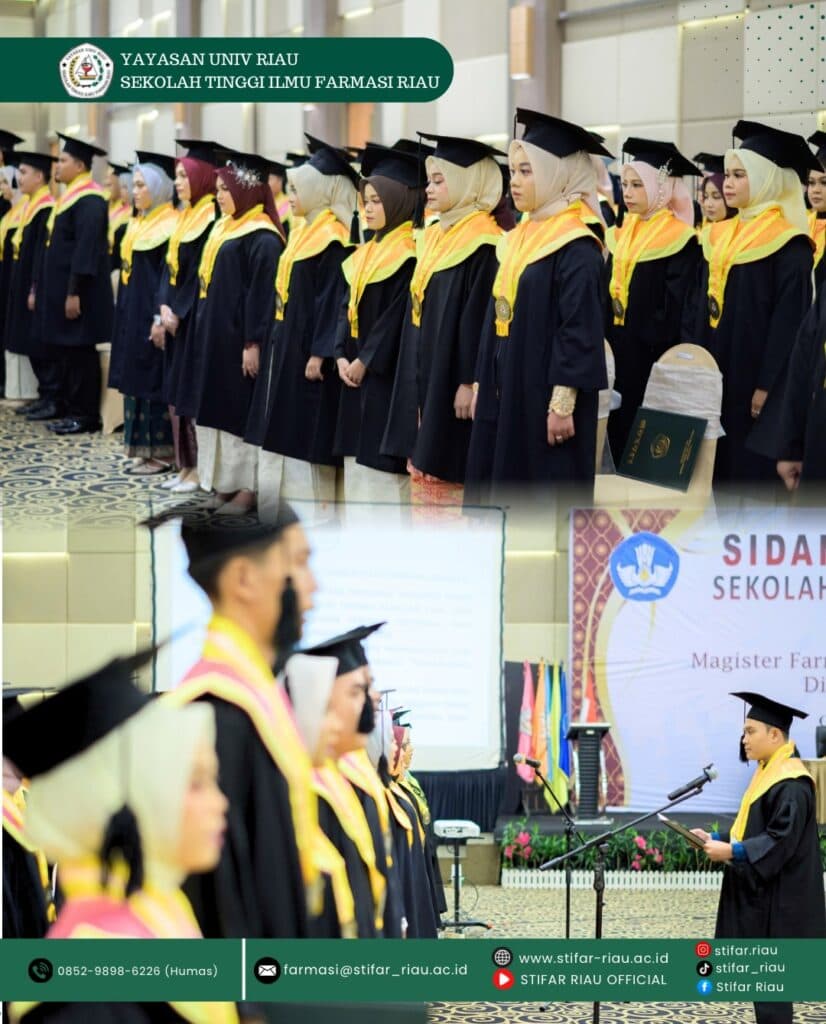 STIFAR Riau kembali melahirkan lulusan-lulusan terbaik melalui Wisuda Magister Farmasi Ke-II, Sarjana Farmasi Ke-XXX, dan Diploma Tiga Farmasi Ke-XXXI