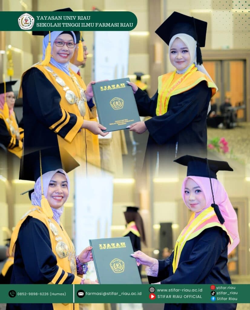 STIFAR Riau kembali melahirkan lulusan-lulusan terbaik melalui Wisuda Magister Farmasi Ke-II, Sarjana Farmasi Ke-XXX, dan Diploma Tiga Farmasi Ke-XXXI