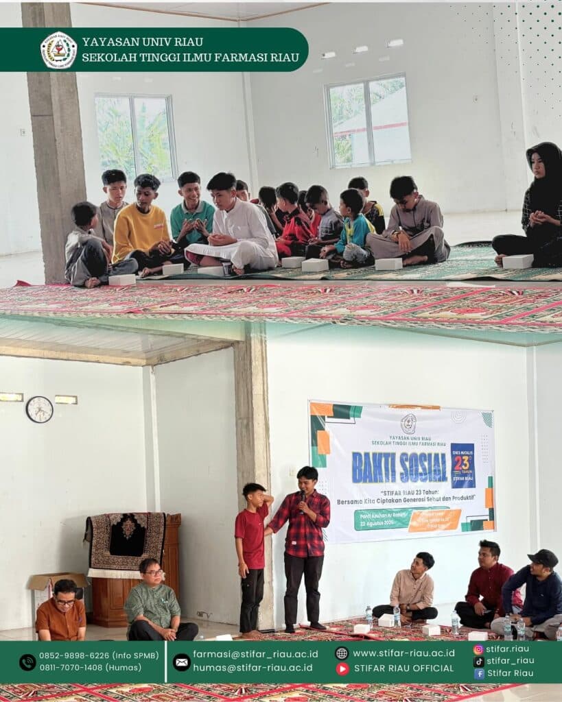 Dalam rangka memperingati Dies Natalis STIFAR Riau ke-23, keluarga besar STIFAR Riau melaksanakan kegiatan Bakti Sosial ke Panti Asuhan Ar-Rahim