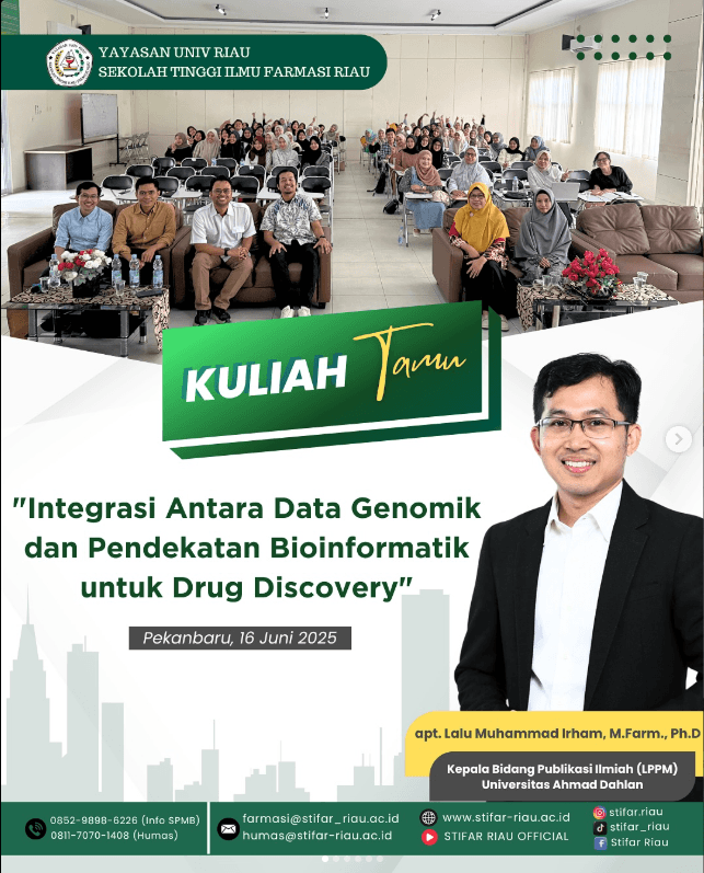 Kuliah Tamu “Integrasi Antar Data Genonoik dan Pendekatan BioInformatik Untuk Drug Discovery”