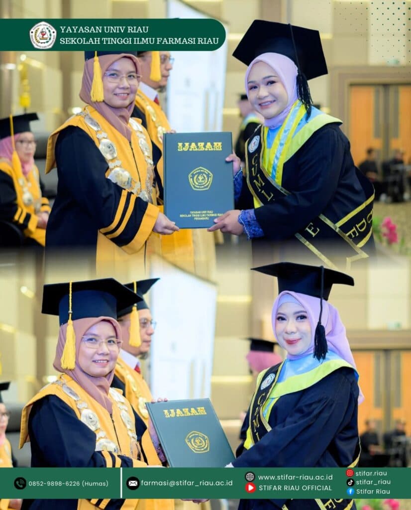 STIFAR Riau kembali melahirkan lulusan-lulusan terbaik melalui Wisuda Magister Farmasi Ke-II, Sarjana Farmasi Ke-XXX, dan Diploma Tiga Farmasi Ke-XXXI