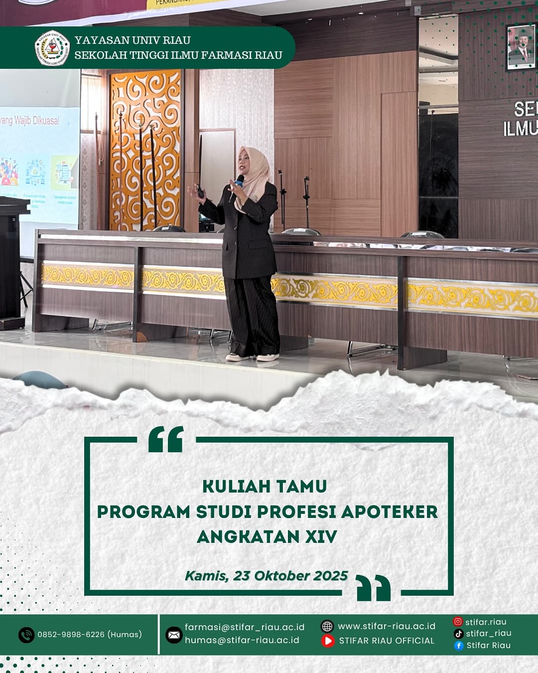 KULIAH TAMU Profesi Apoteker Angkatan XIV