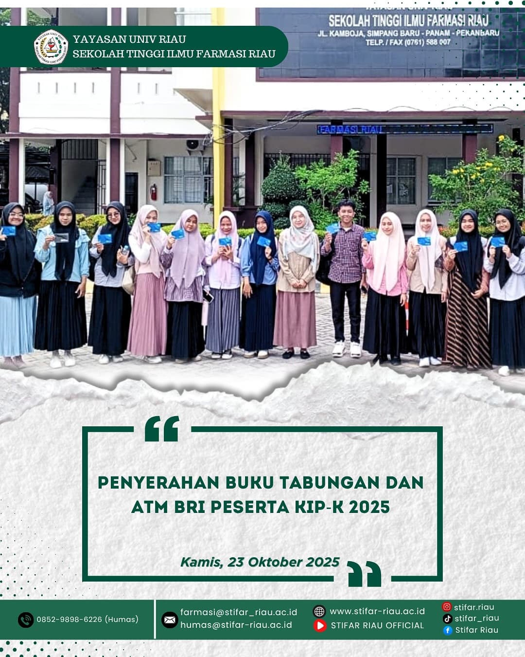 PENYERAHAN BUKU TABUNGAN DAN ATM BRI PESERTA KIP-K 2025
