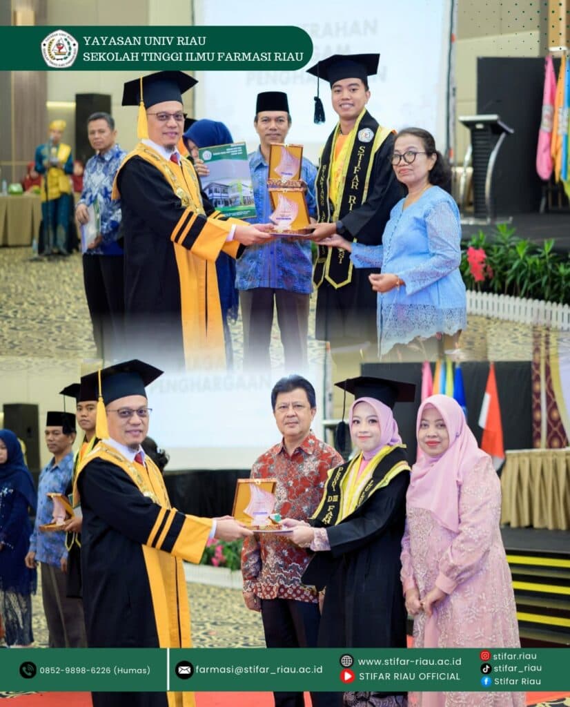 STIFAR Riau kembali melahirkan lulusan-lulusan terbaik melalui Wisuda Magister Farmasi Ke-II, Sarjana Farmasi Ke-XXX, dan Diploma Tiga Farmasi Ke-XXXI