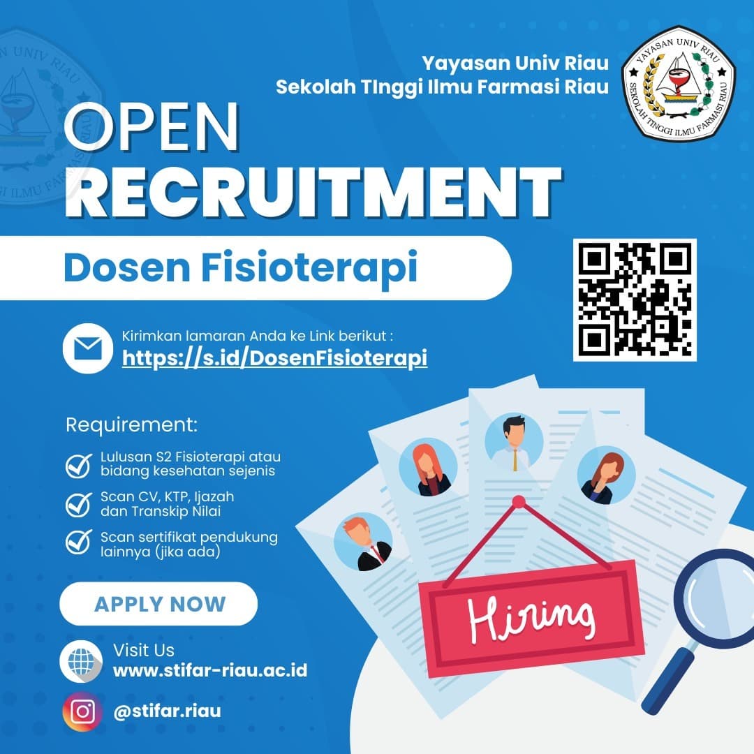 Open Recuitmen Dosen Fisioterapi STIFAR Riau.