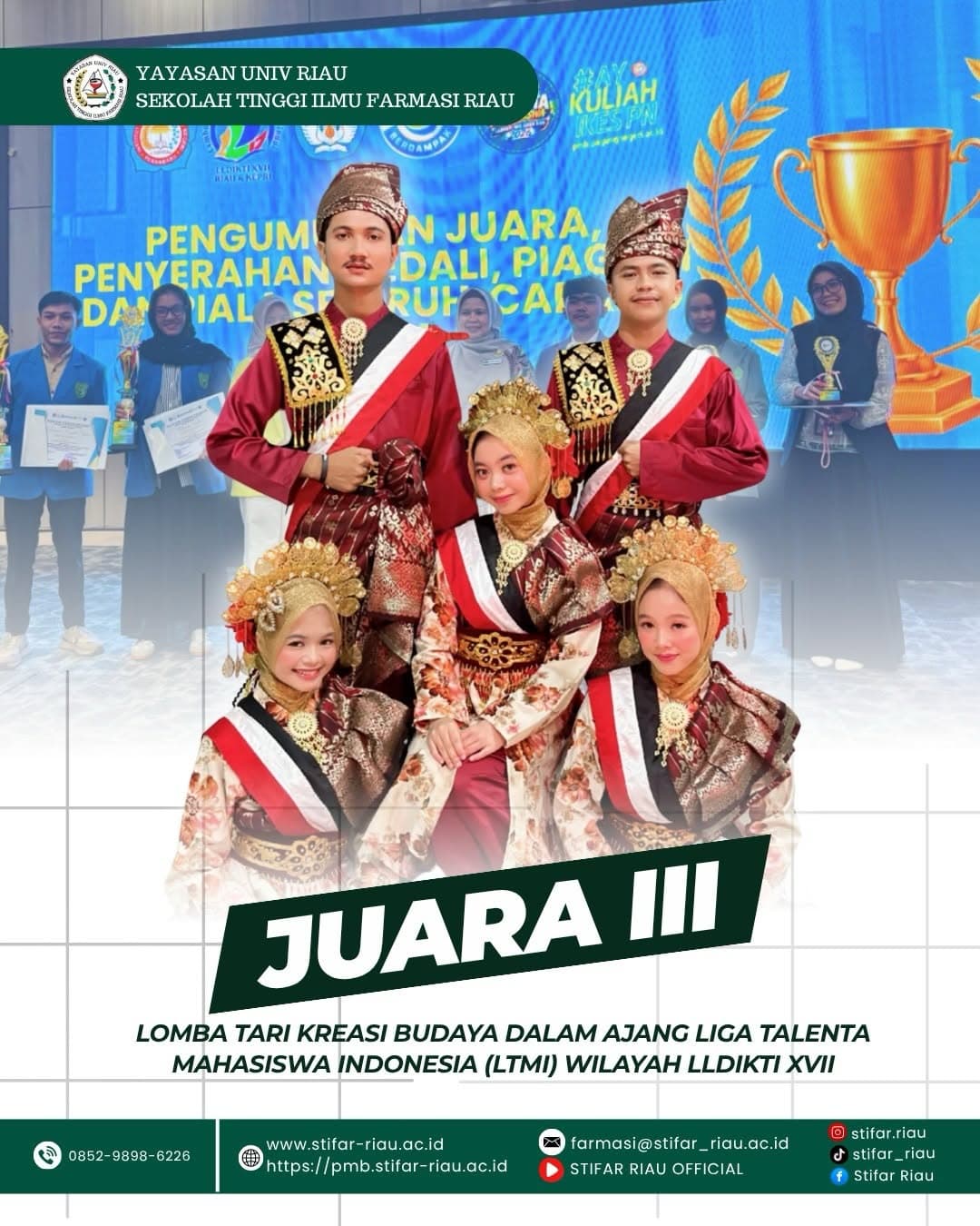 🏆 Prestasi membanggakan kembali ditorehkan oleh mahasiswa STIFAR Riau