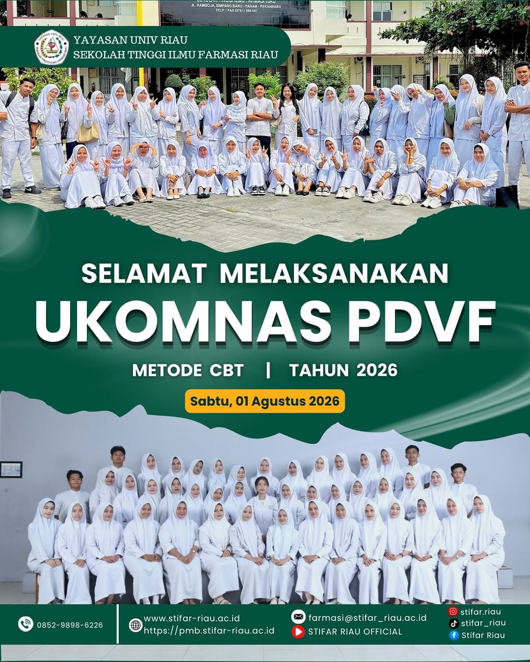 Selamat melaksanakan UKOMNAS PDVF Metode CBT Tahun 2026