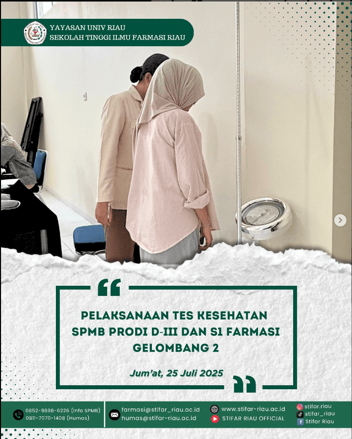 TES KESEHATAN SPMB PRODI D-III & S1 FARMASI GEL.2