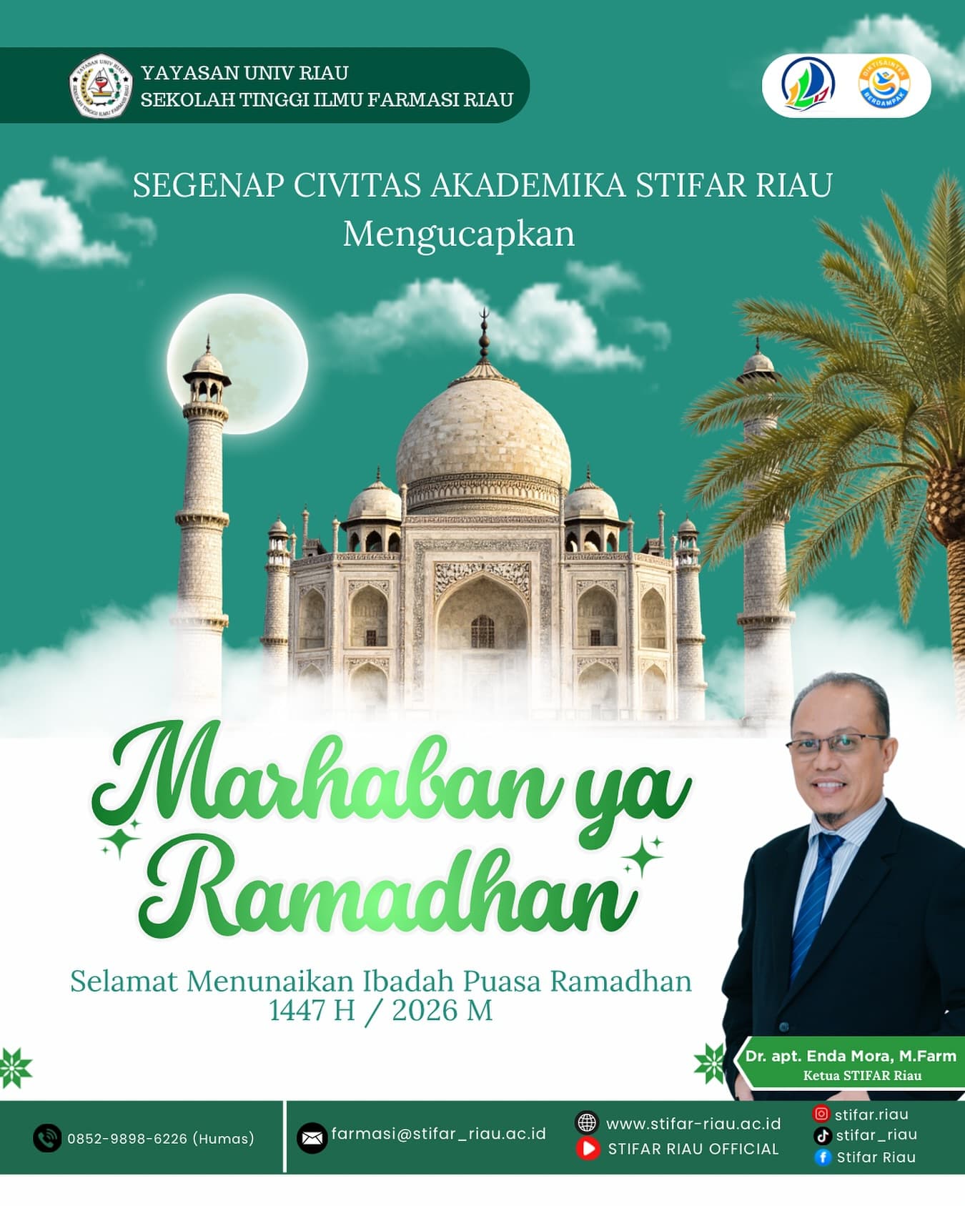 Segenap Civitas Akademika STIFAR Riau mengucapkanSelamat Menunaikan Ibadah Puasa Ramadhan 1447 H 🌙