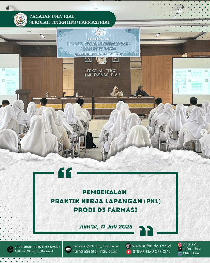 PEMBEKALAN MAHASISWA PKL PRODI D3 FARMASI