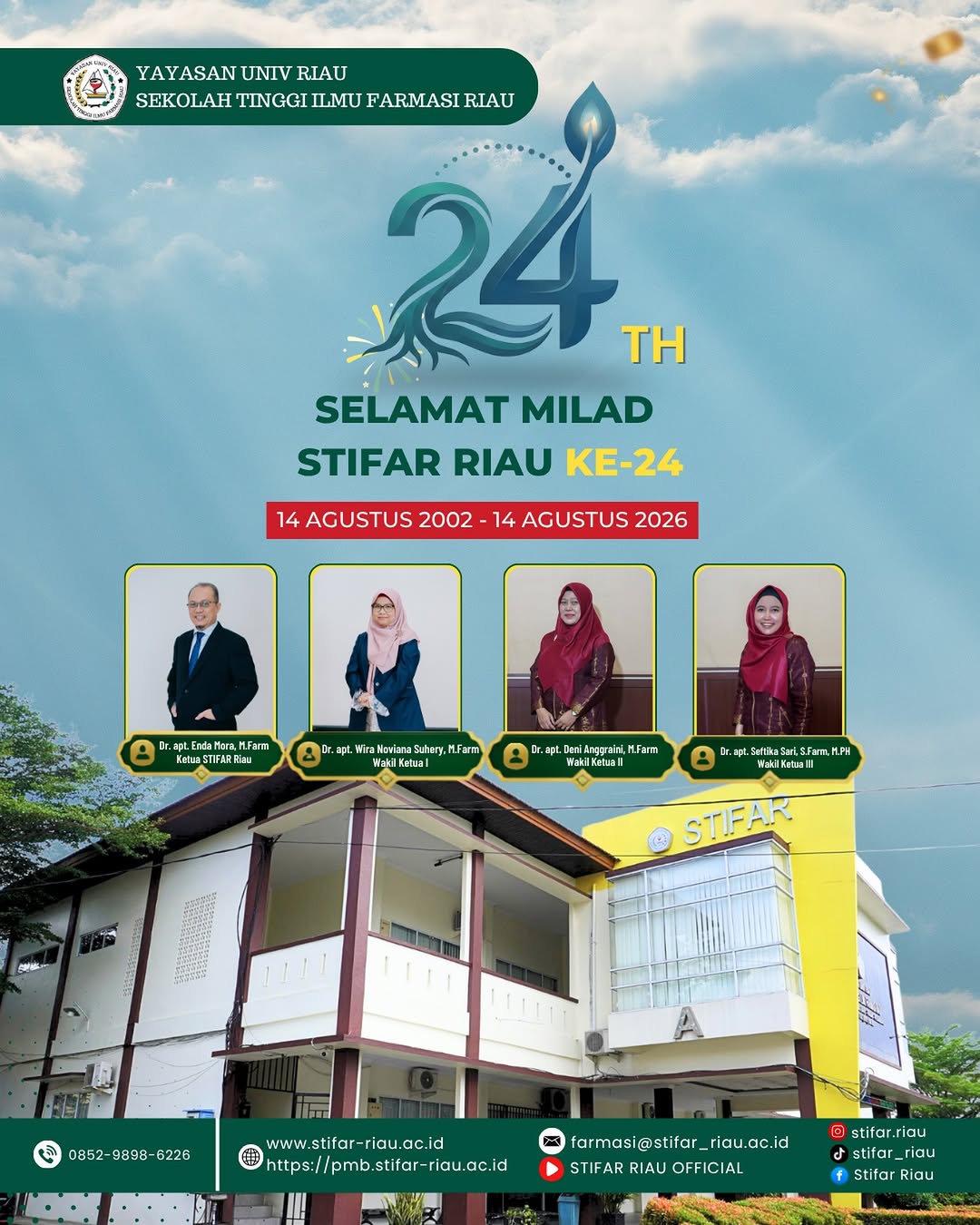 SELAMAT MILAD KE-24 STIFAR RIAU 🎉 24 tahun bukan sekadar angka, tetapi perjalanan panjang…