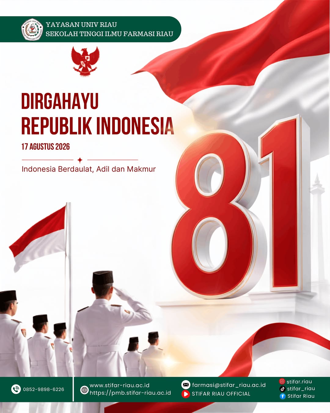 🇮🇩 DIRGAHAYU REPUBLIK INDONESIA KE-81 🇮🇩 Mari jadikan momentum kemerdekaan sebagai pen…