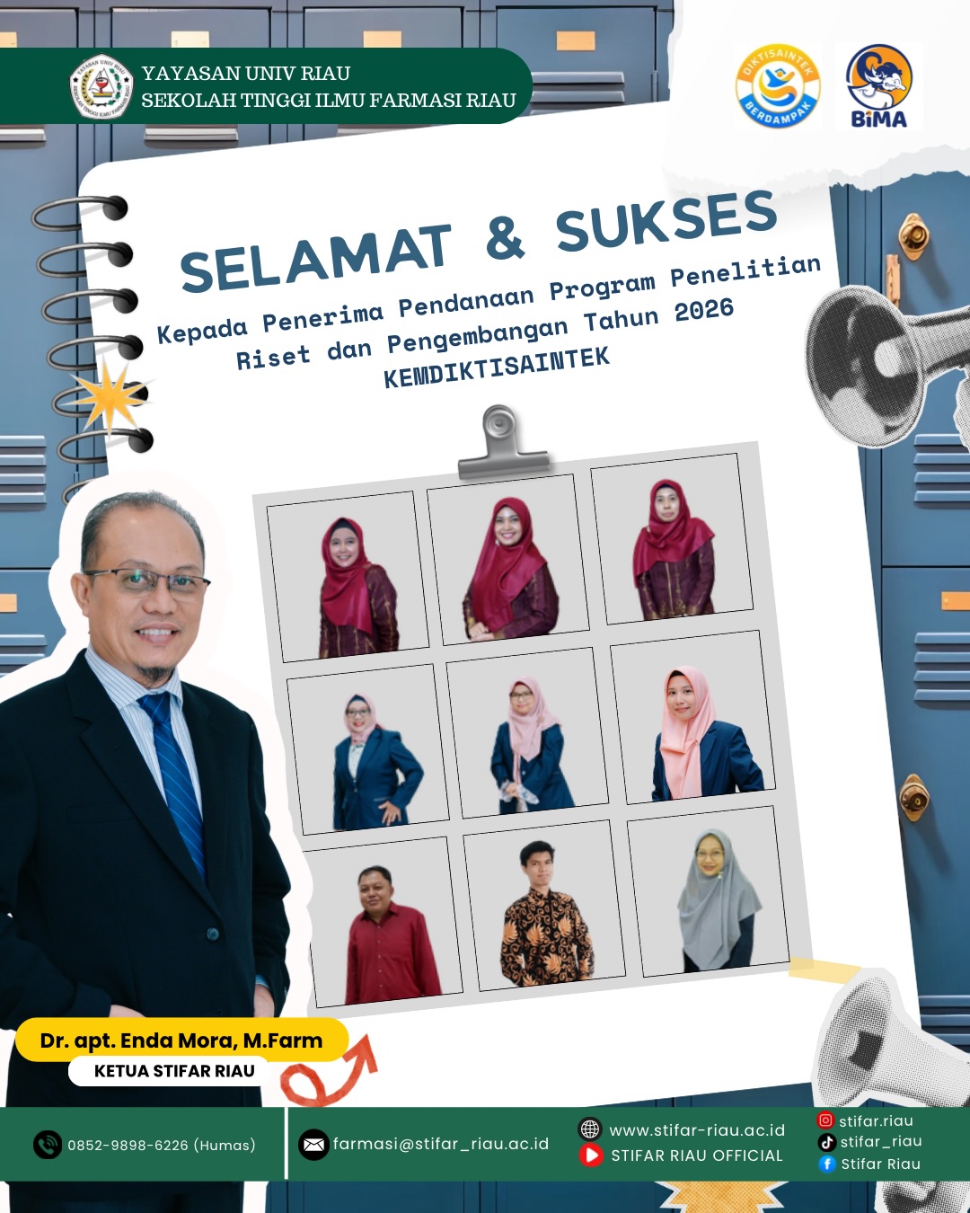 Selamat & Sukses Kepada Penerima Pendanaan Program Penelitian Riset dan Pengembangan Tahun 2026