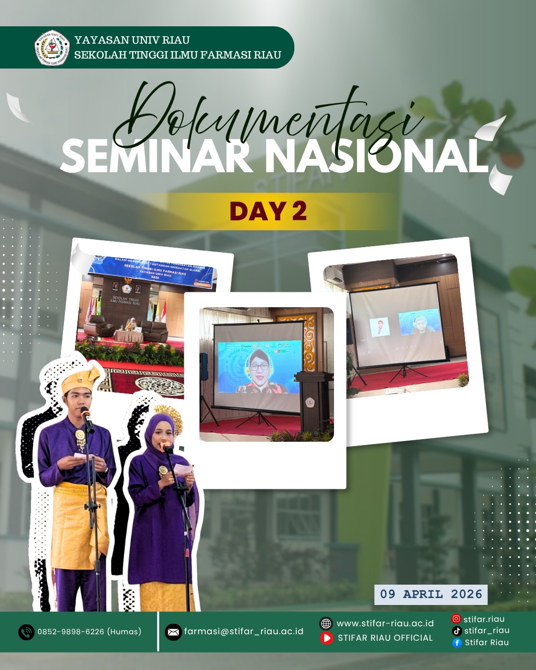 Day 2 Seminar Nasional STIFAR Riau menjadi penutup yang sangat berkesan.