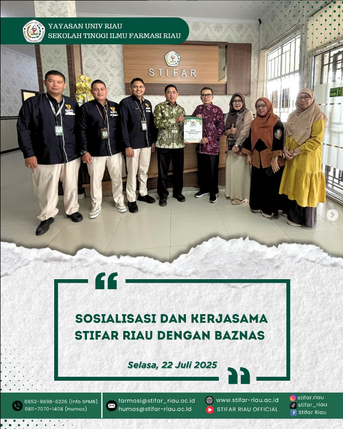 SOSIALISASI DAN KERJASAMA STIFAR RIAU DENGAN BAZNAS