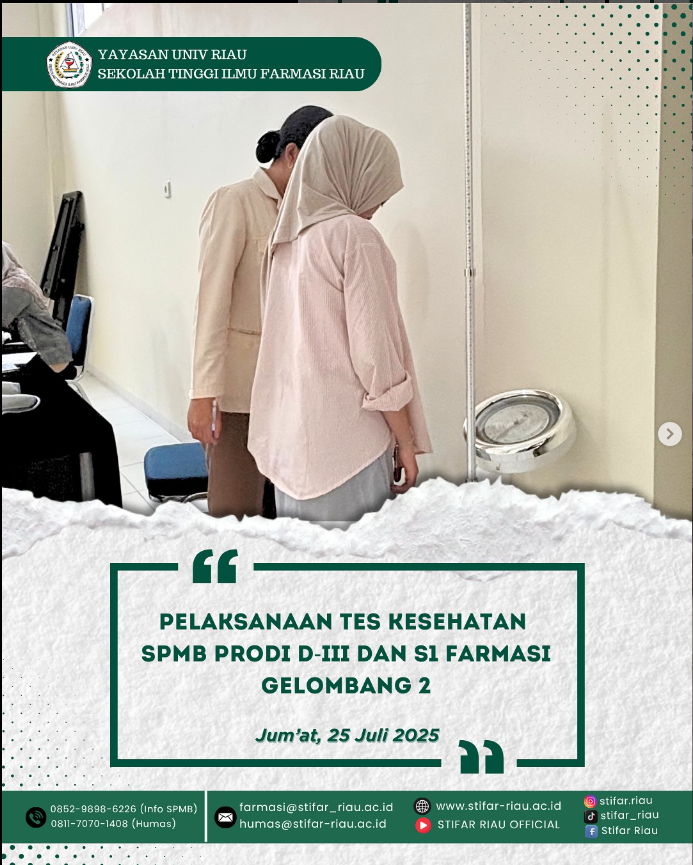 TES KESEHATAN SPMB PRODI D-III & S1 FARMASI GEL.2