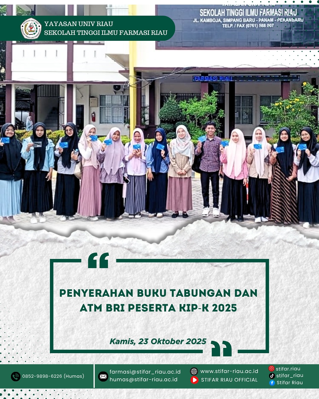 PENYERAHAN BUKU TABUNGAN DAN ATM BRI PESERTA KIP-K 2025