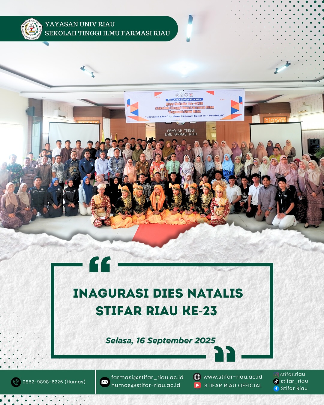 INAGURASI DIES NATALIS STIFAR RIAU KE-23